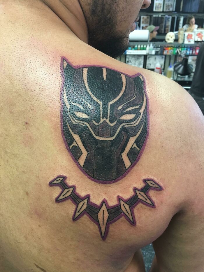 tatouage marvel black panther