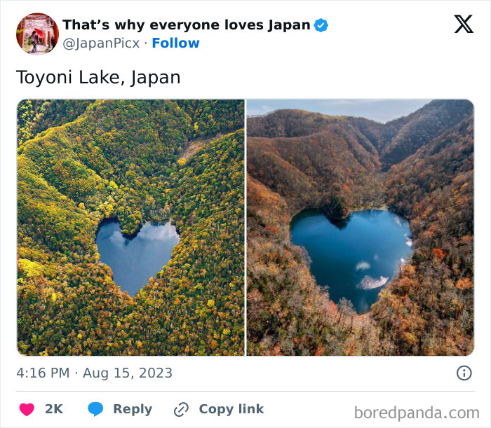 un lac en coeur