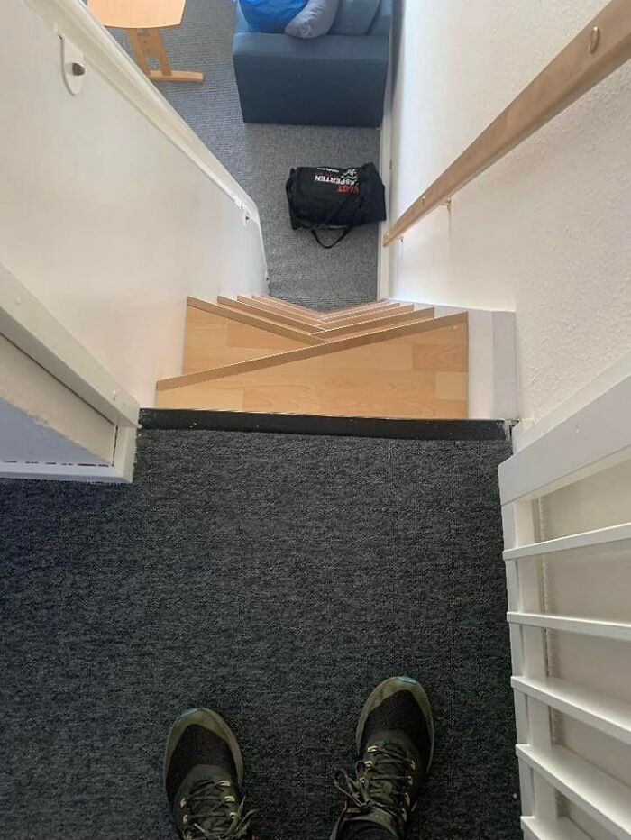 escalier décalé