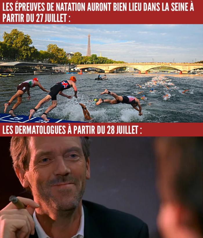 Des nageurs aux JO Paris 2024 et Docteur House