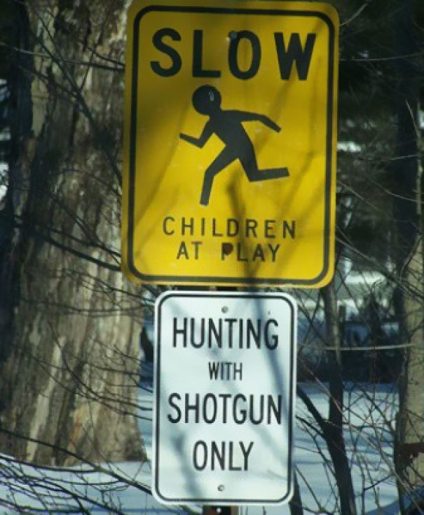Panneau de prévention contre la chasse