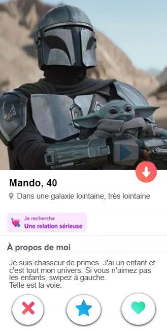 The Mandalorian & Grogu sur Tinder