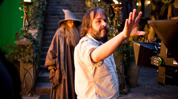 Peter Jackson sur le tournage de Le Hobbit