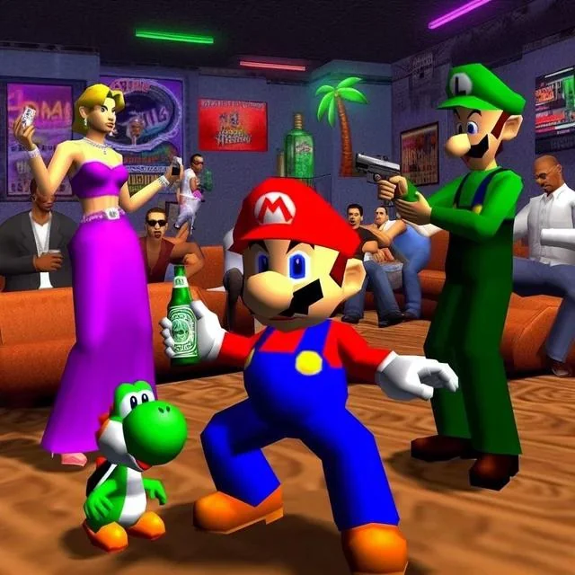 Mario Yoshi et Luigi en boîte 