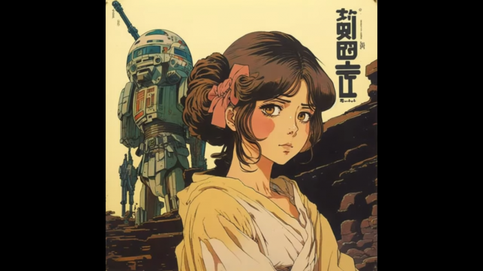 Star Wars imaginé comme un anime des années 80