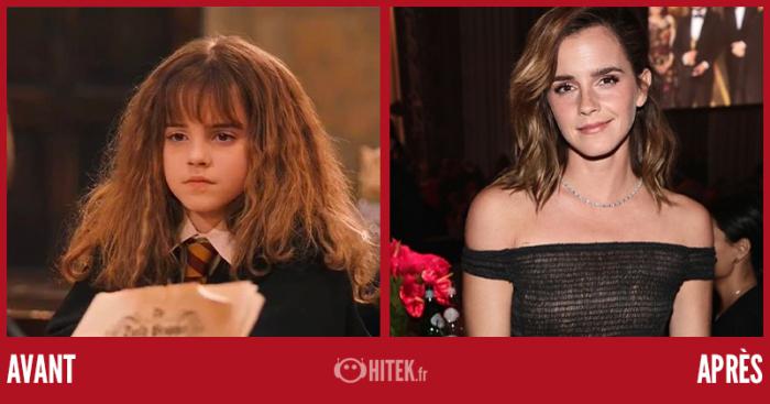 Hermione à gauche et Emma Watson à droite.