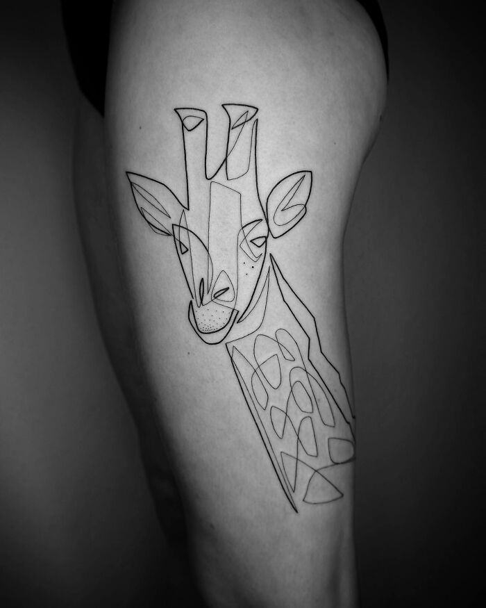 tatouage girafe