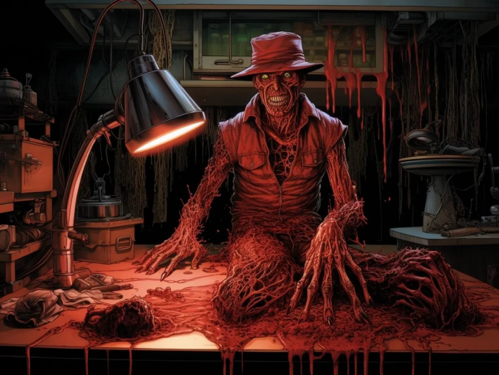 Freddy sur un bureau 