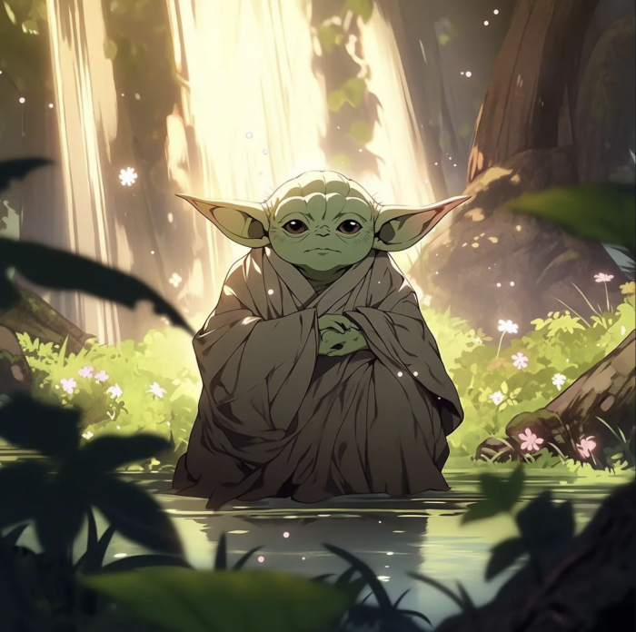 Yoda de Star Wars en version Ghibli