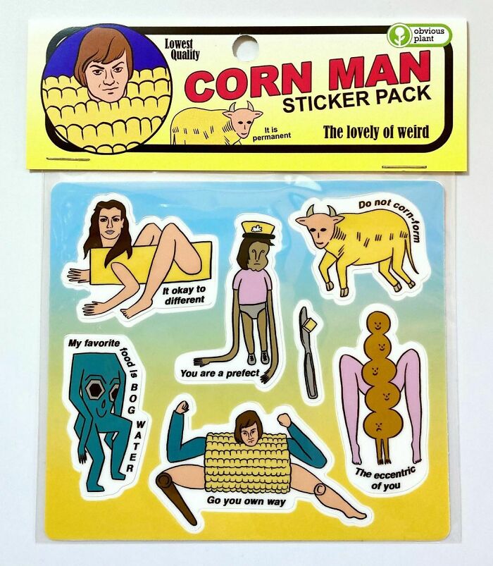 des stickers Corn Man