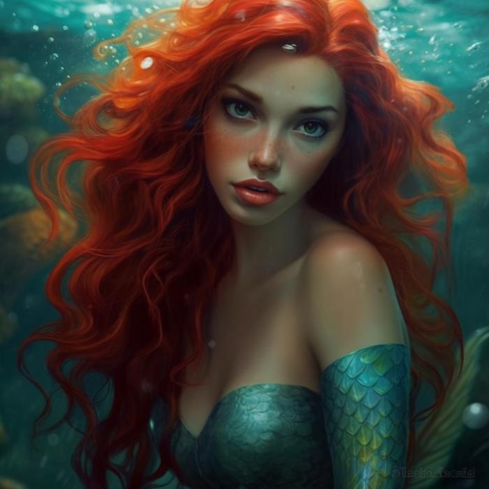 Ariel, la petite sirène, recréée en version réaliste par une IA.
