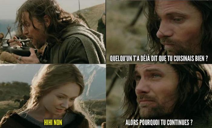 Aragorn et Eowyn du Seigneur des Anneaux