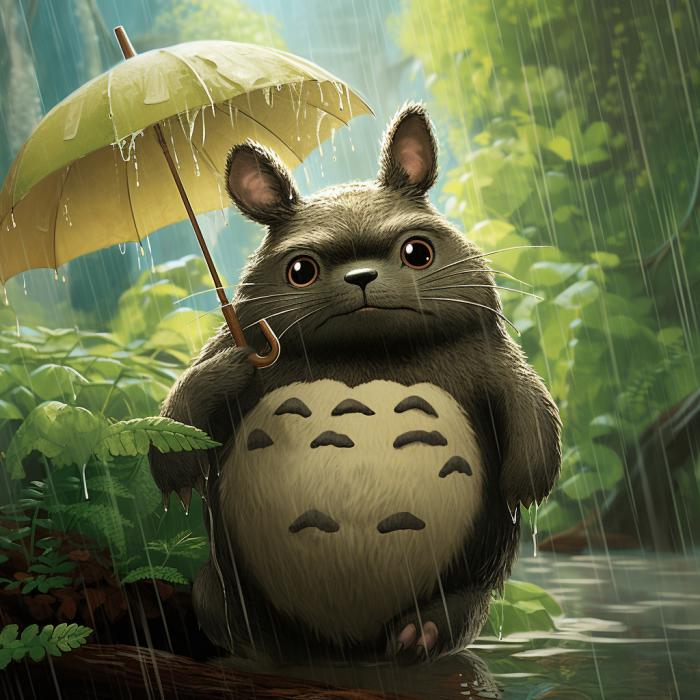 Totoro recréé en version réaliste par une IA.
