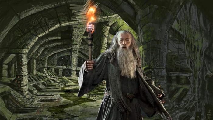 Gandalf avec une torche