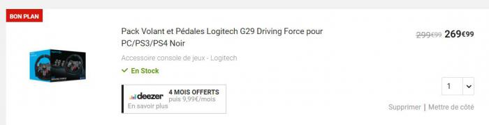 Volant gaming Logitech Pack Volant et Pédales G29 Driving Force pour  PC/PS3/PS4 Noir
