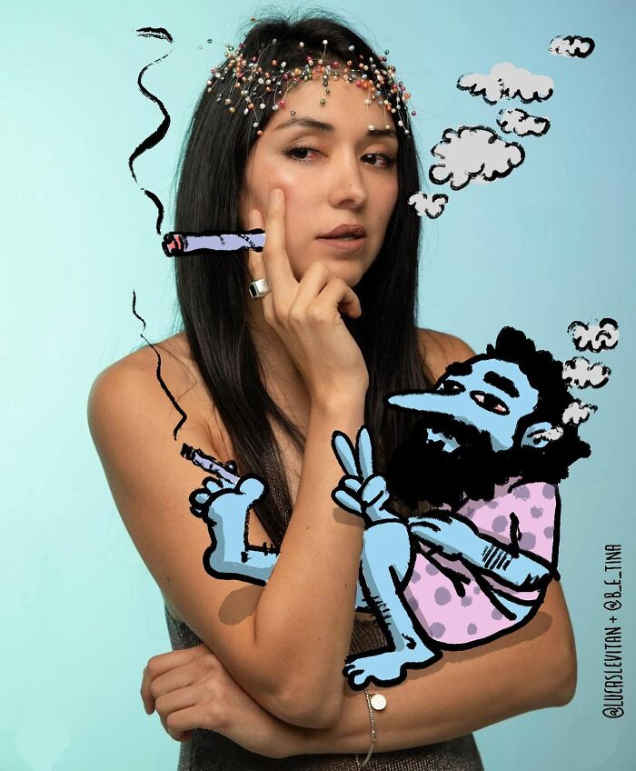 une femme qui fume
