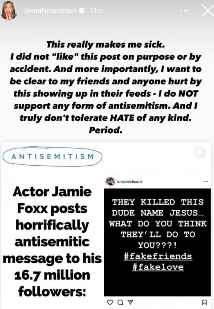 Jennifer aniston post instagram