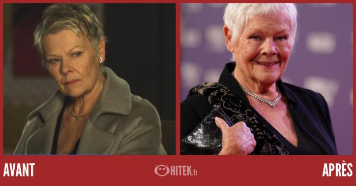 avant après casino royale 2024 judi dench.