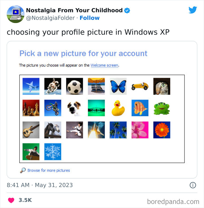 profil pour windows xp