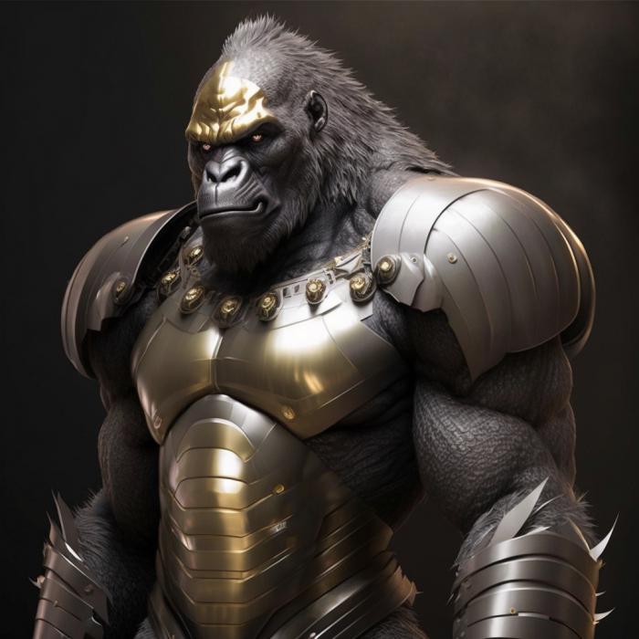 Armored Gorilla de One Punch Man recréé en version réaliste par une IA. 