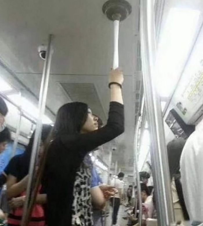 ventouse dans un métro