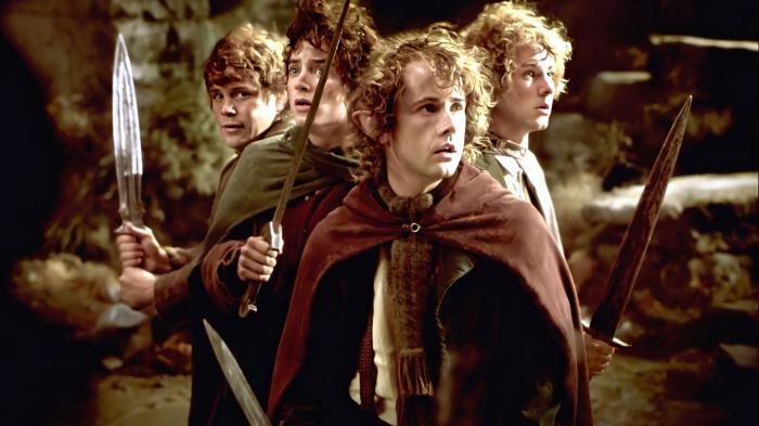 lotr movie hobbits ready to fight