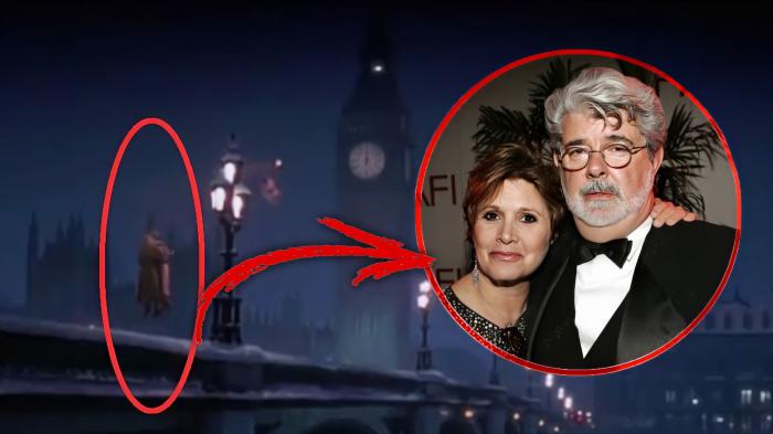 hook movie carrie fisher and george lucas cameo