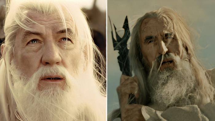 lotr movie ganald and saruman final confrontation