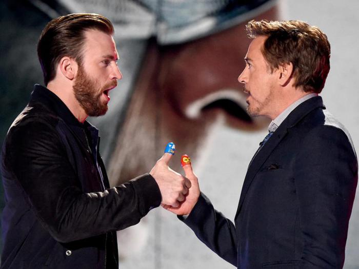 Chris Evans et Robert Downey Jr