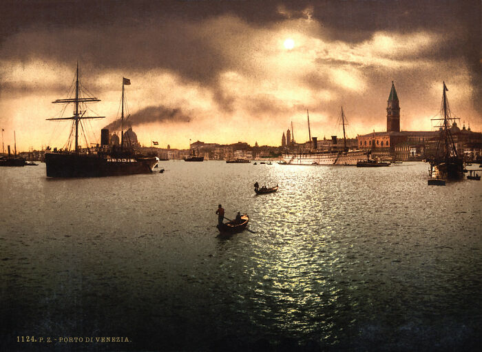 Port de Venise, Italie, vers 1889