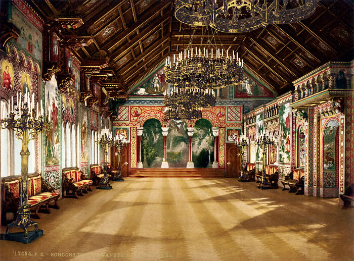 Salle des chanteurs du château de Neuschwanstein, Allemagne, 1886