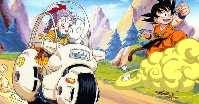 moto bulma nuage goku