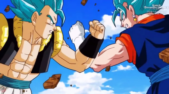 super dragon ball heroes gogeta vs vegito