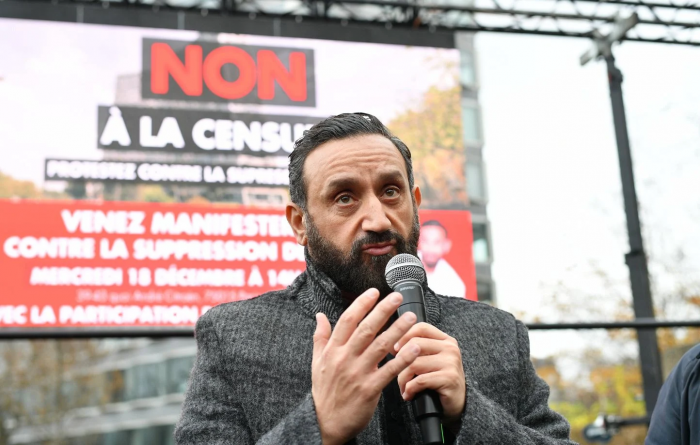 Hanouna lors de la manifestation contre l