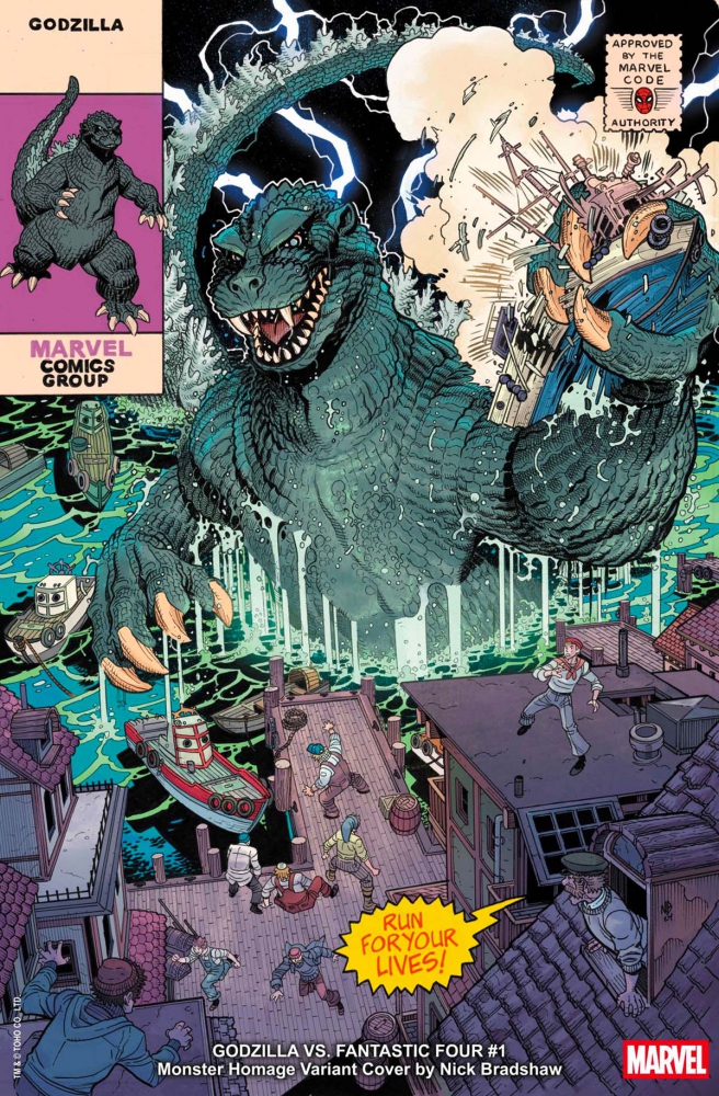 Couverture variante Godzilla vs Les 4 fantastiques #2