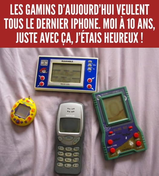 Les jeux électroniques et un Nokia 3310