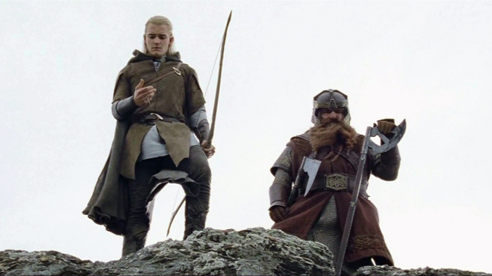 lotr movie Legolas and Gimli.