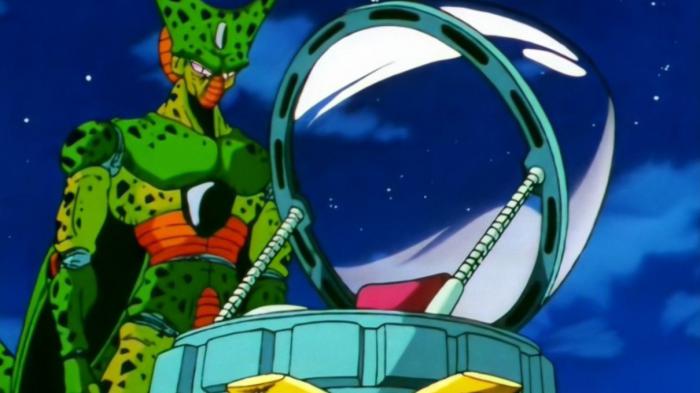 dragon ball cell and the  time machine