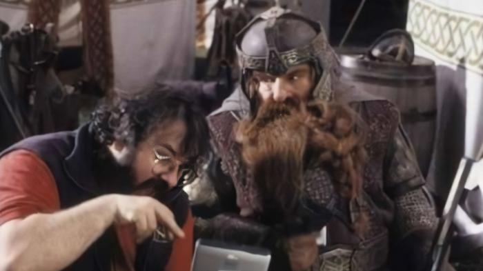 lotr movies John Rhys-Davies and peter jacksonmaking of