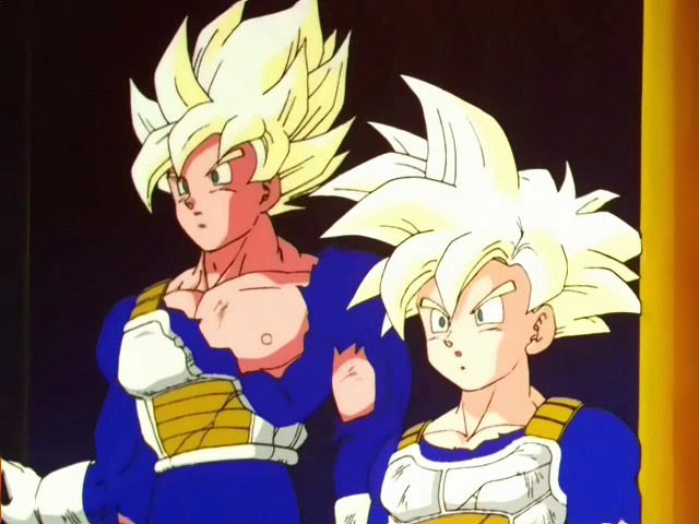 Goku et Gohan en Super Saiyan Full Power