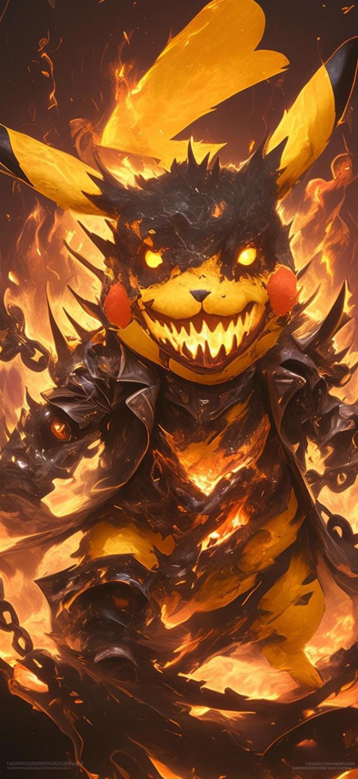 Une fusion de Ghost Rider avec Pikachu