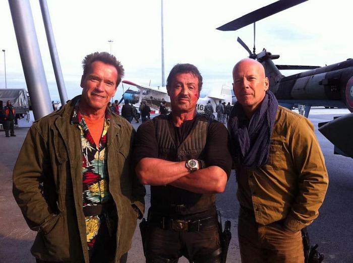 Sylvester Stallone et Bruce Willis – Expendables