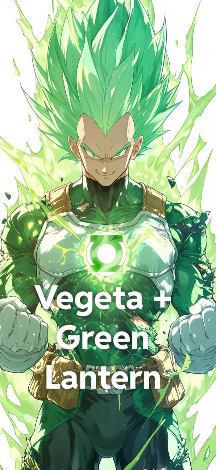 Vegeta avec Green Lantern