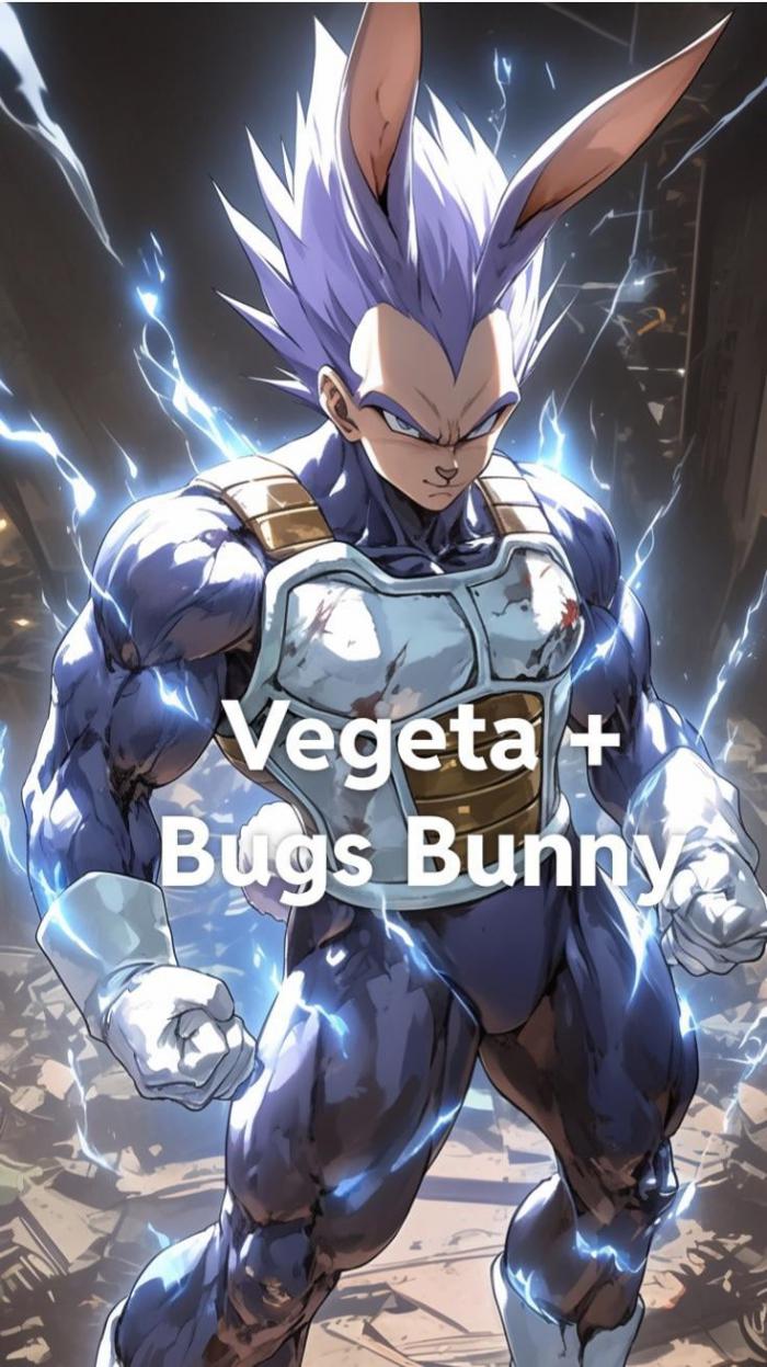 Vegeta avec Bugs Bunny