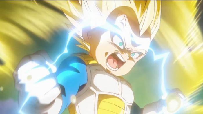 Vegeta qui se transforme en SSJ 3