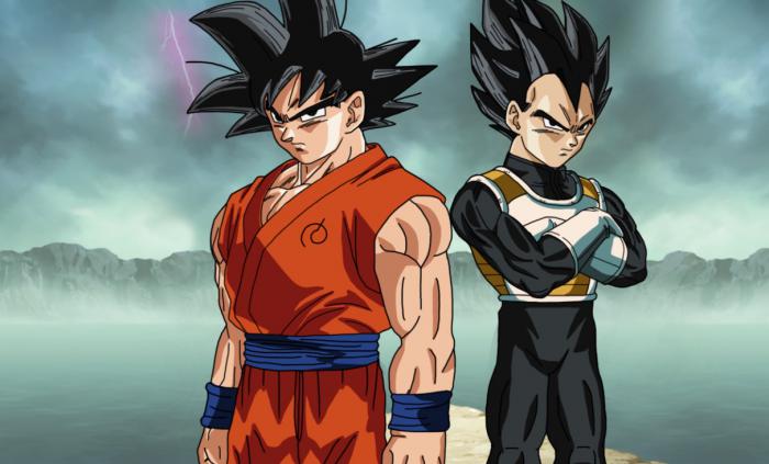 Vegeta et Goku dans Dragon Ball