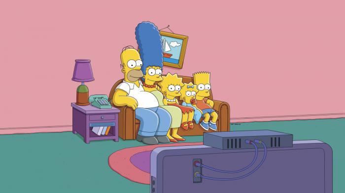 Les Simpson dans leur salon