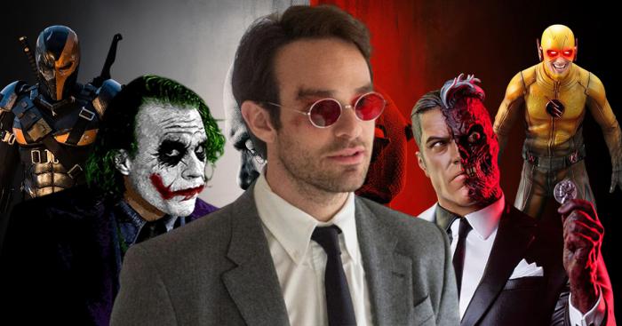 Charlie Cox au milieu de méchants DC