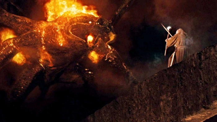 lotr movie Gandalf vs Balrog