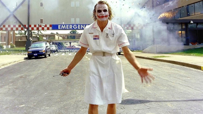 heath ledger joker  hospital scene